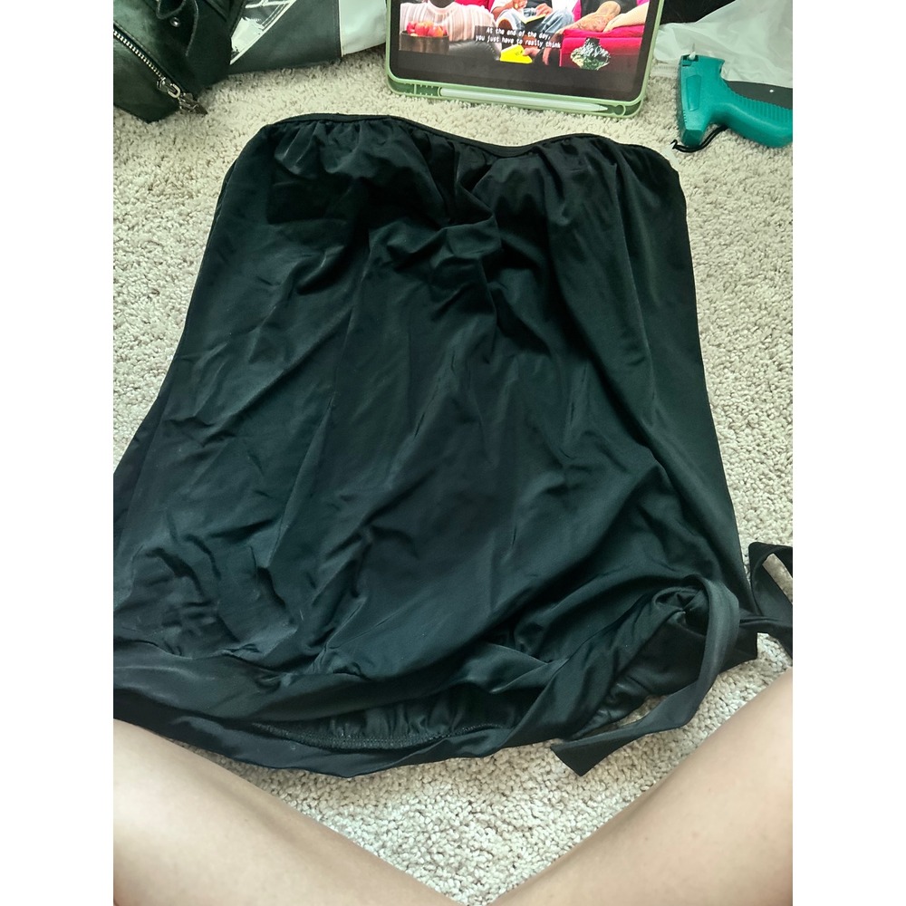 Black Swim tube top Tie Strapless Dippin Daisys Small